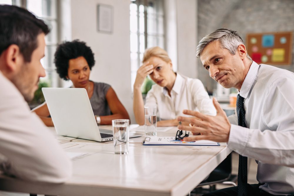 Businessman Disappointed with Team