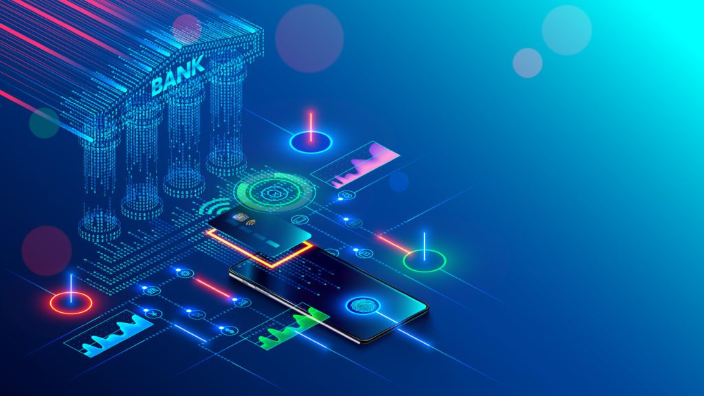 Digital Mobile Banking App Graphic