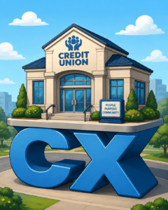 Credit union supported by a literal CX platform