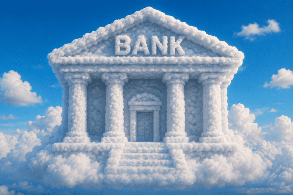 Cloud in the shape of a bank