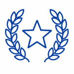 Star surrounded by laurels