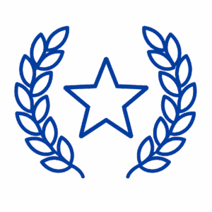 Star surrounded by laurels
