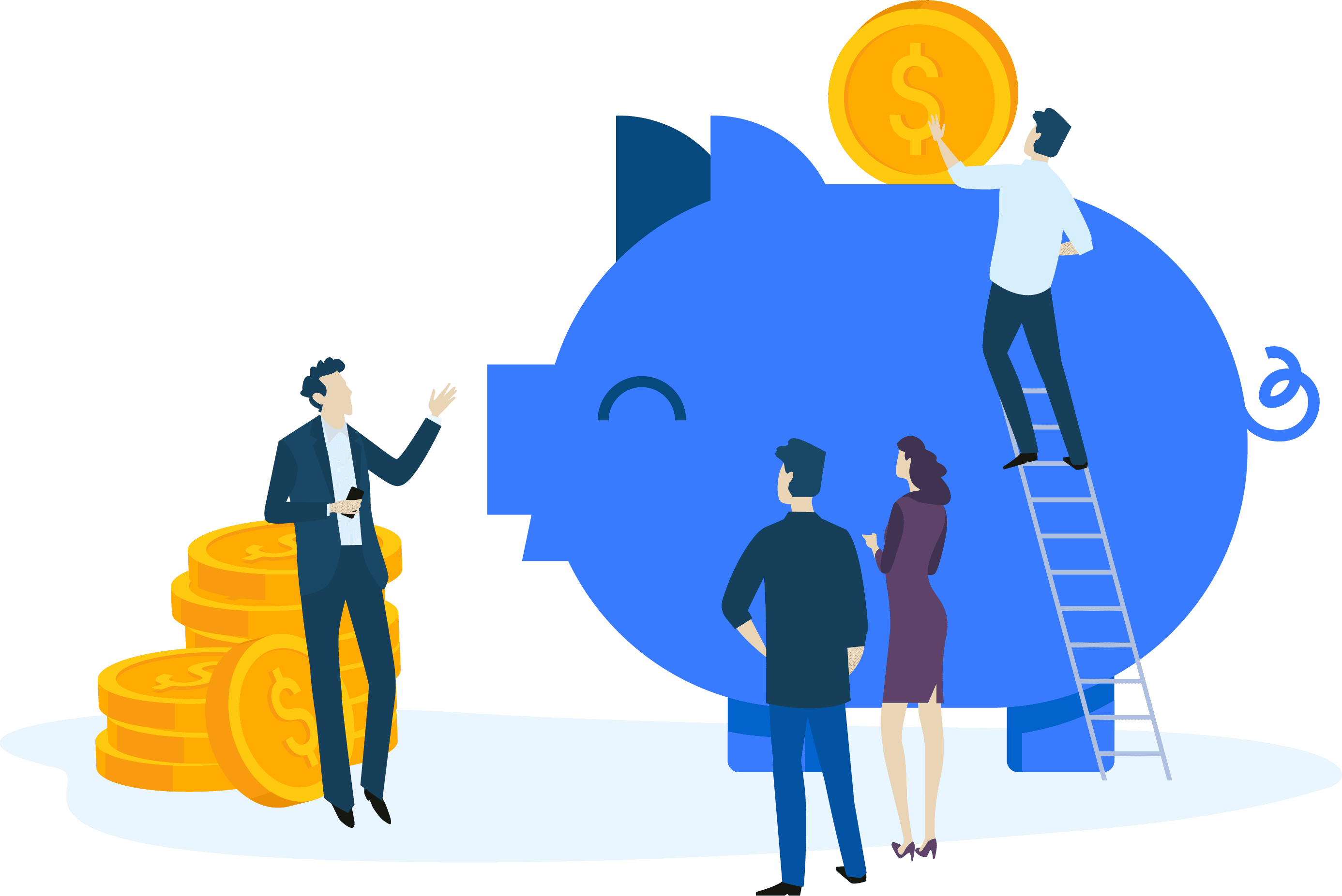 Customer Money Piggy Bank Graphic