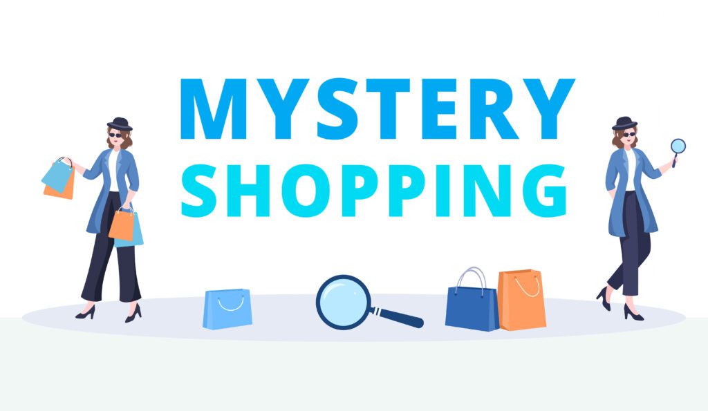 Customers assessing experiences wirh mystery shopping tool.